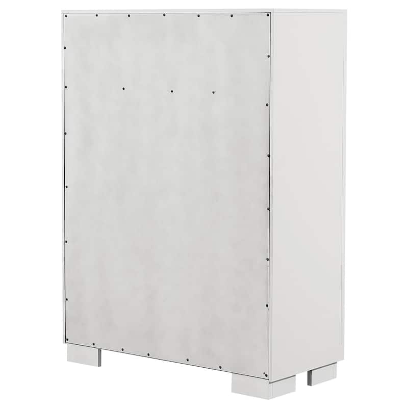 Jessica 5-drawer Bedroom Chest Cream White