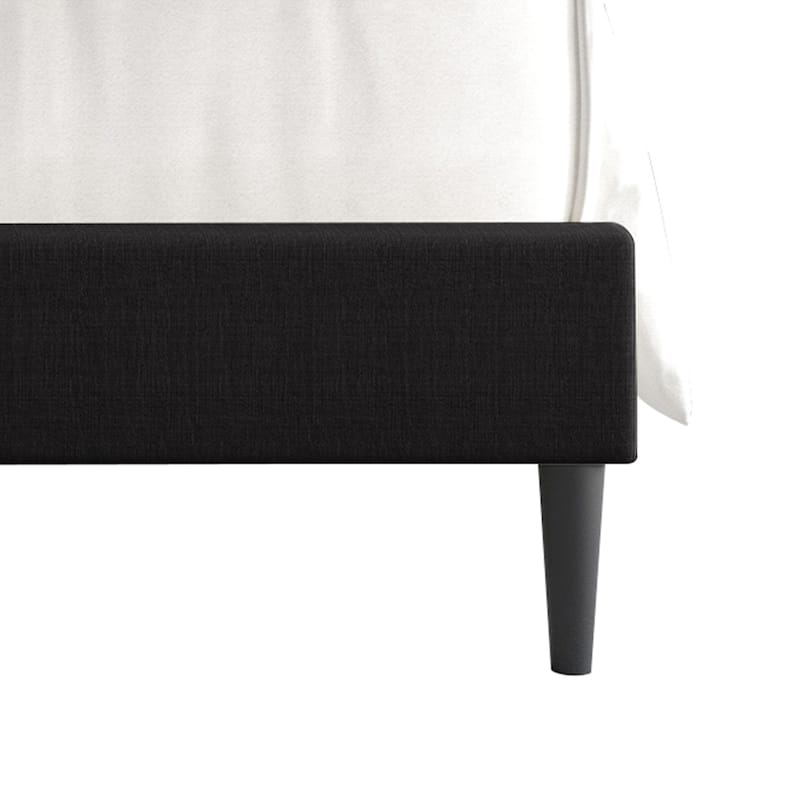CraftPorch Clean-Lines Stitching Linen Upholstered Bed