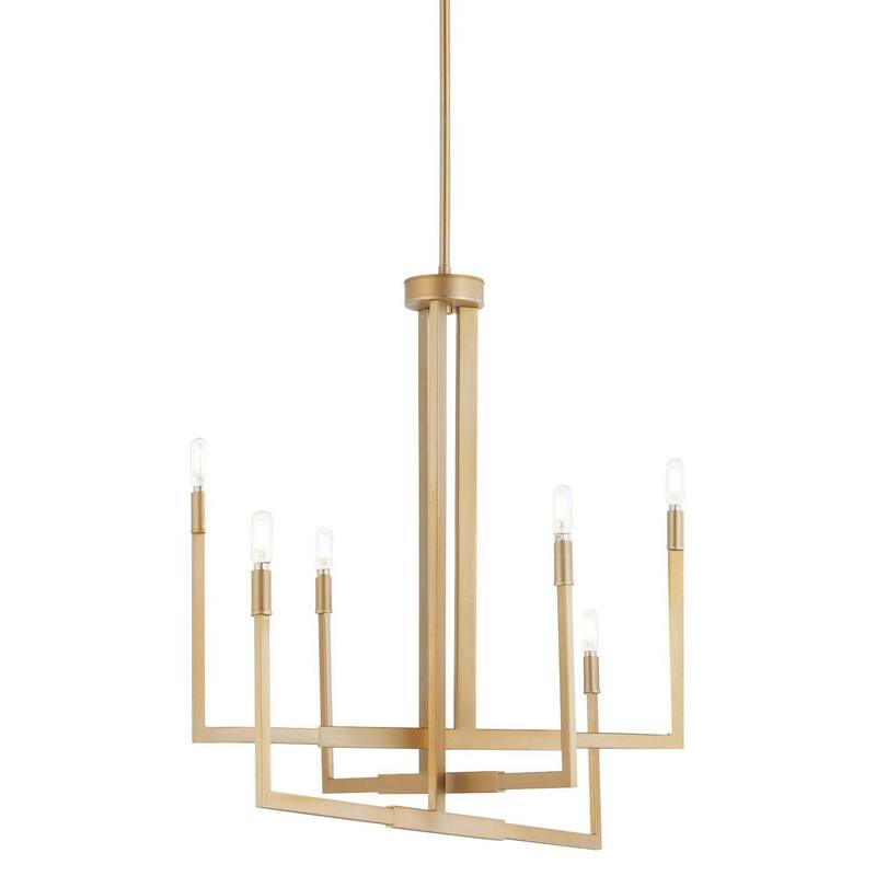 Quorum International 6377-6 Bolero 6 Light 22" Wide Candle Style - Aged Brass