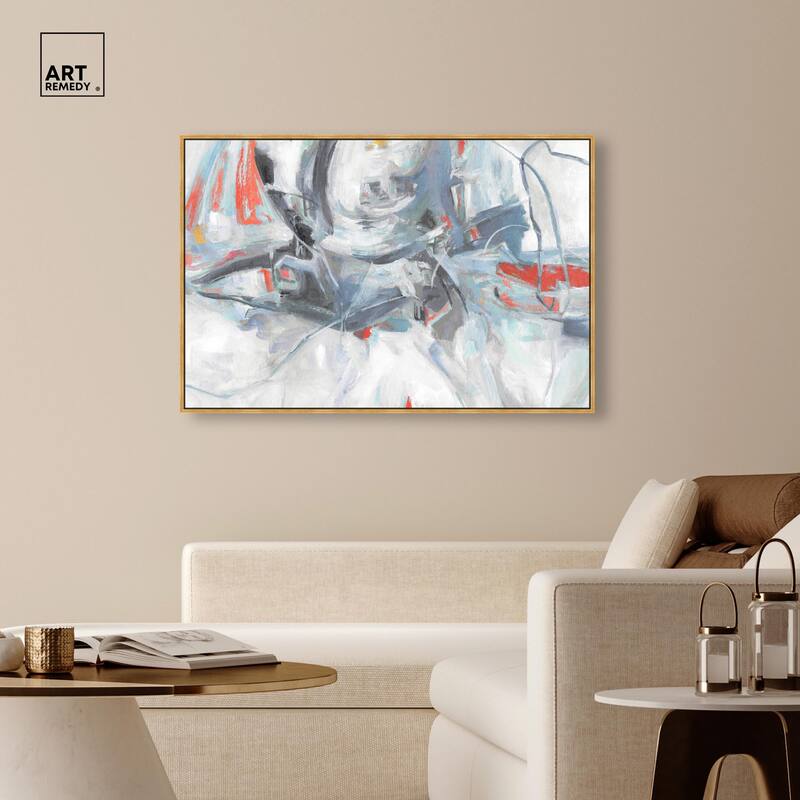 Grey Touches Canvas by Art Remedy