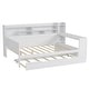 preview thumbnail 22 of 54, Roomfitters Wooden Twin/Full Size Daybed with Storage Shelves, Multi-functional Bed with Twin Size Trundle Bed and Study Desk