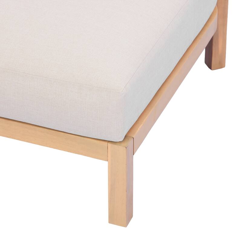 Christopher Knight Home - Outdoor Acacia Wood Club Chair with Rope-Woven Back & Water-Resistant Cushion