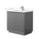 Option Dark Gray / Giotto Quartz Top / Brushed Nickel