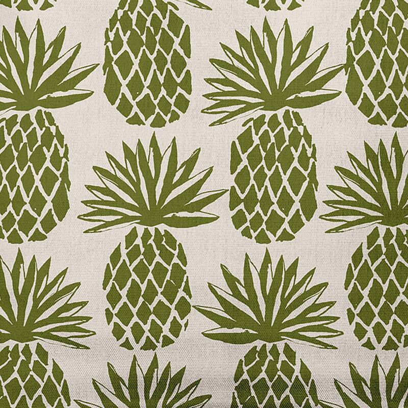 Pineapple Stripes Decorative Throw Pillow - 18" x 18" - Olive