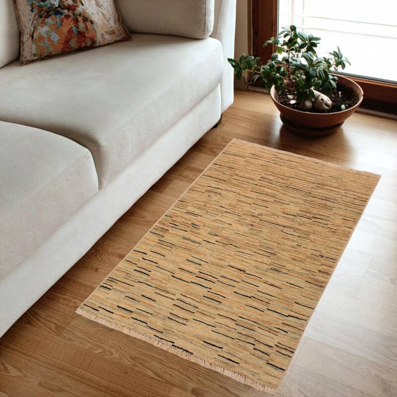 Boho Earthline Gabbeh Hand Knotted Wool Area Rug