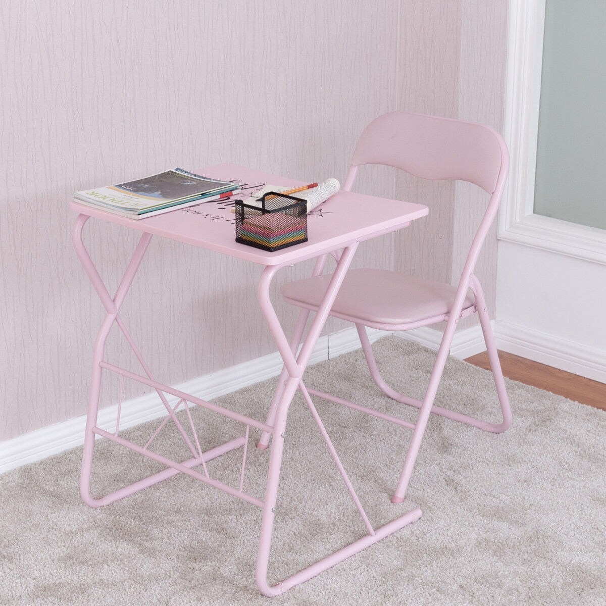 childrens fold away table and chair set