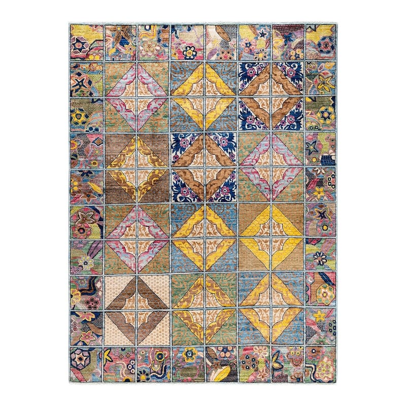 Contemporary Overdyed Wool Hand Knotted Area Rug - 6' 4" x 8' 7"