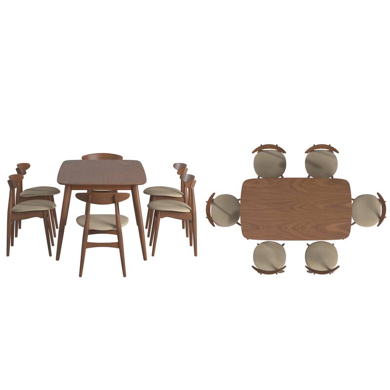 Ribe Mid-Century Modern Tapered Dining Set