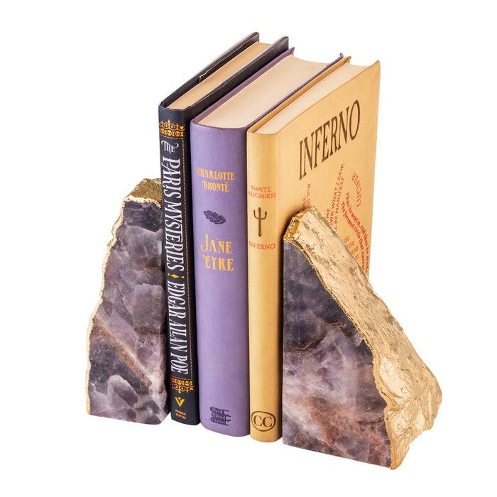 Dazzle Amethyst Bookends - Set of 2 - Purple