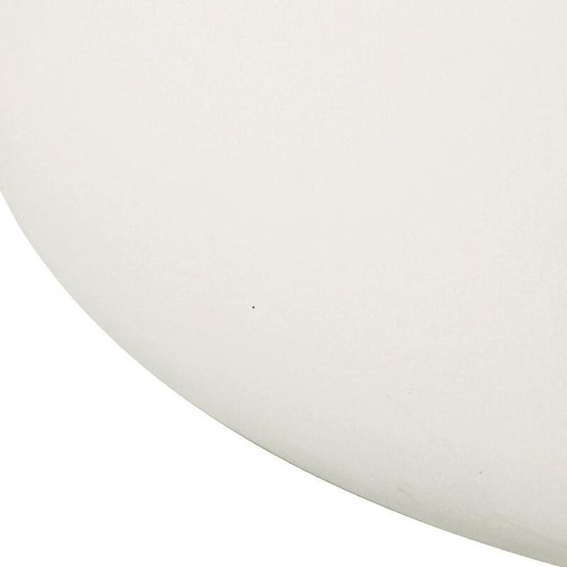 HomeRoots 31" White Cement Round Drum Coffee Table - 31.00 in. x 16.00 in. x 31.00 in.