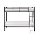 preview thumbnail 3 of 4, Tara 79 Inch Twin Bunk Bed, Sleek Metal Frame with Ladder in Dark Bronze