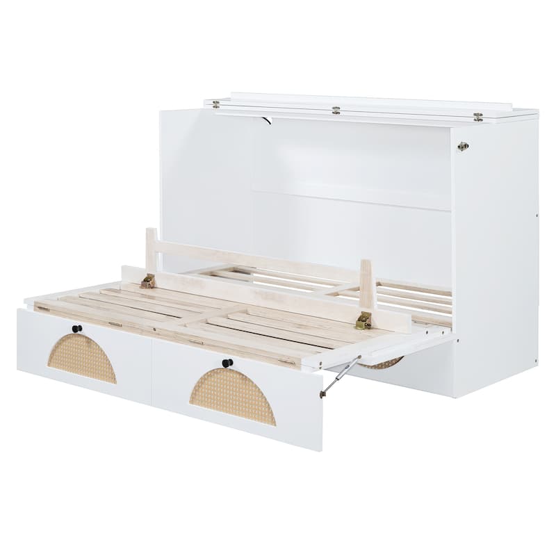 Modern Murphy Bed with Drawer, USB Ports, and Outlets