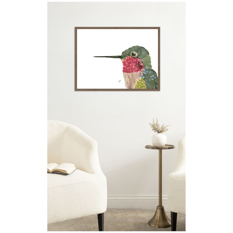 Kate and Laurel Hummingbird by Madeline Jeppesen Framed Canvas Wall Art Print