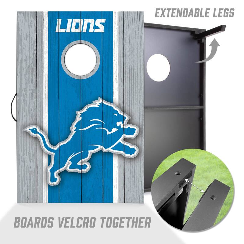 Detroit Lions NFL Compact 2x3 Tailgate Cornhole Board Set