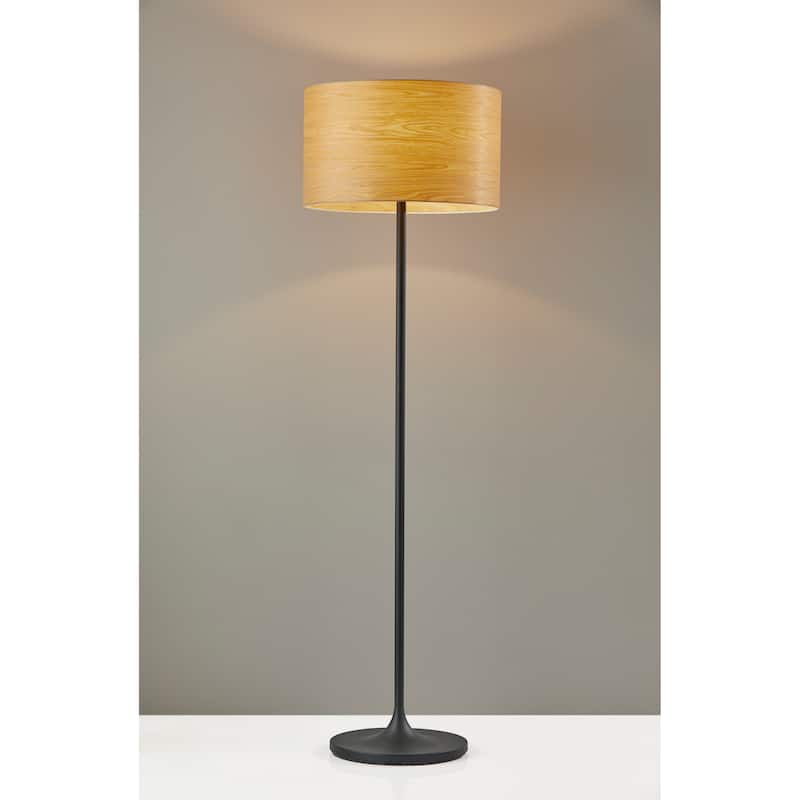 Adesso Matte Black Oslo Floor Lamp