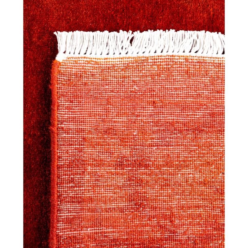 Overdyed One-of-a-Kind Hand-Knotted Area Rug - Orange - 3' 3" x 5' 2"