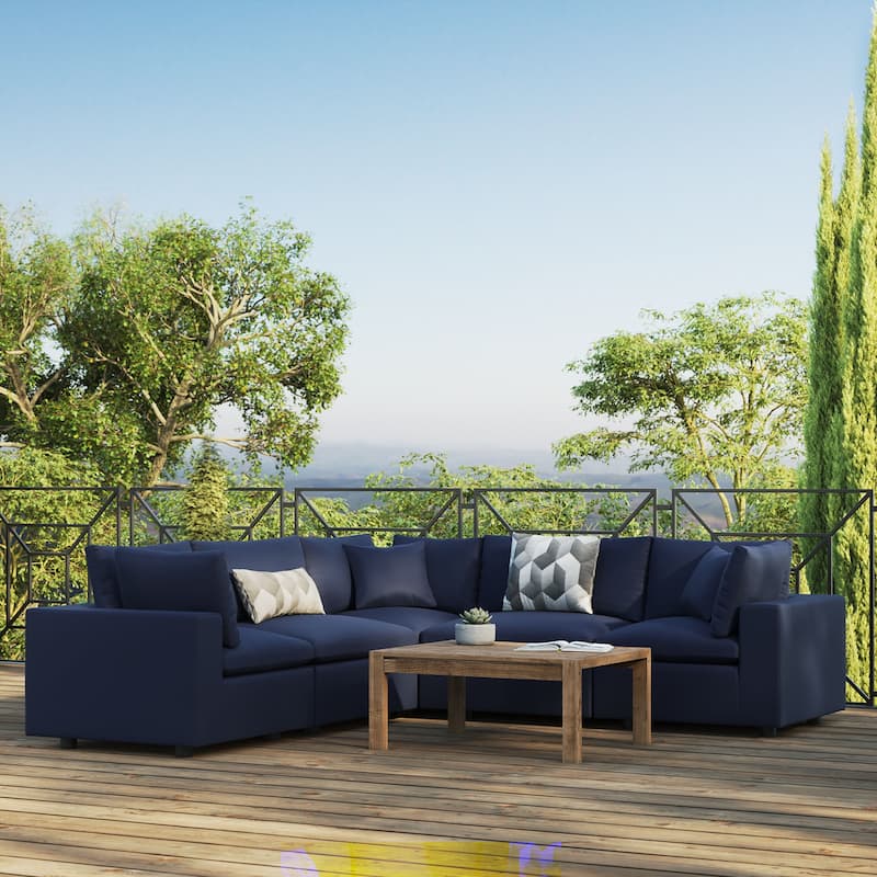 Commix 5-Piece Outdoor Patio Sectional Sofa