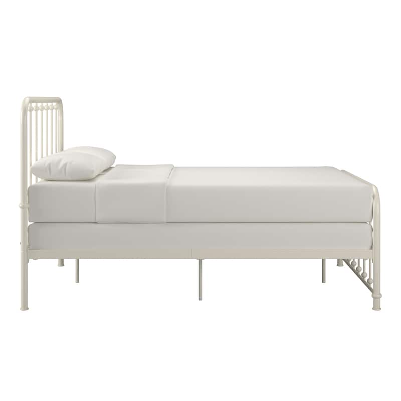 Kae Metal Bed with Beaded Headboard by iNSPIRE Q Classic