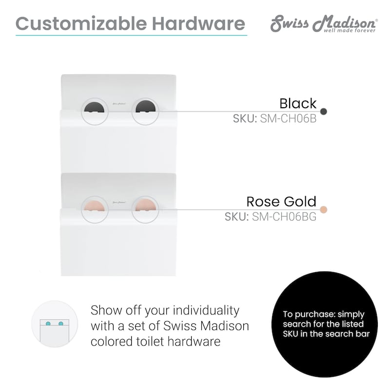 Swiss Madison Bastille Wall-Hung Toilet Bowl Only in Matte Black - 22.5" x 14.0" x 14.0"