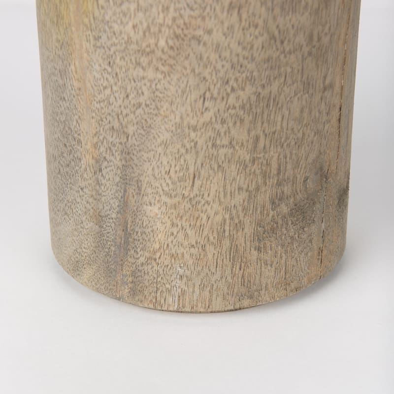 Knox Large Gray-Wash Wood Decorative Object