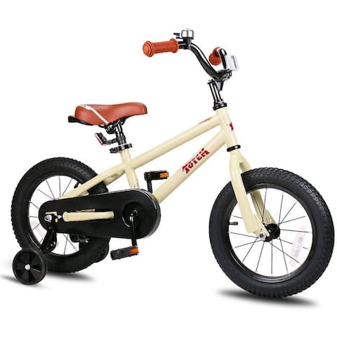 JOYSTAR Totem Series Premium Steel Body 18 Inch Kids Bike with Kickstand, Ivory