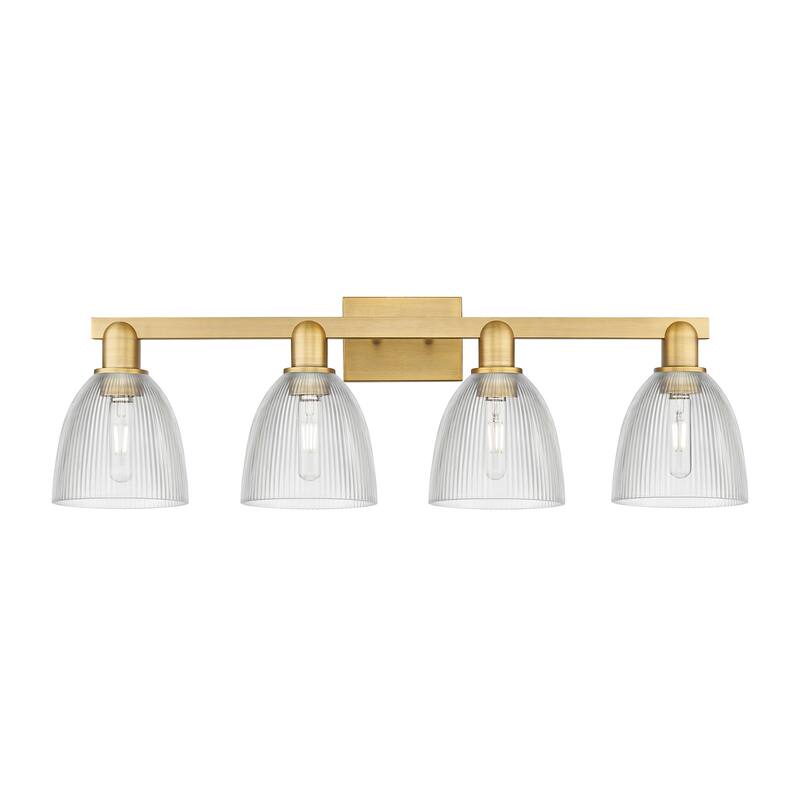 Innovations Lighting 716-4W-11-33 Castile Vanity Castile 4 Light 33" - Brushed Brass / Clear