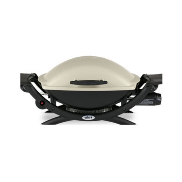 Weber Q2000 Liquid Propane Grill Titanium iTech Bundle Bed