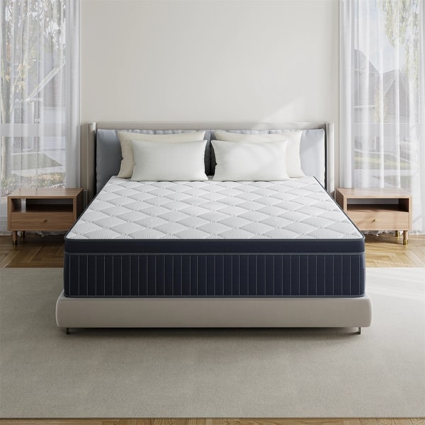 slide 2 of 10, SweDrea 12 in. Plush Gel-infused Memory Foam Hybrid Mattress Cooling and Breathable with CertiPUR-US, SGS and OEKO-TEX