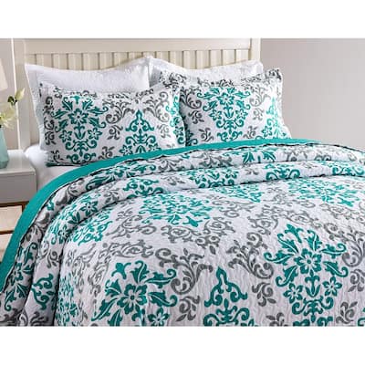 3Pcs Bedspread Quilt Set Oversize Lightweight Coverlet A17