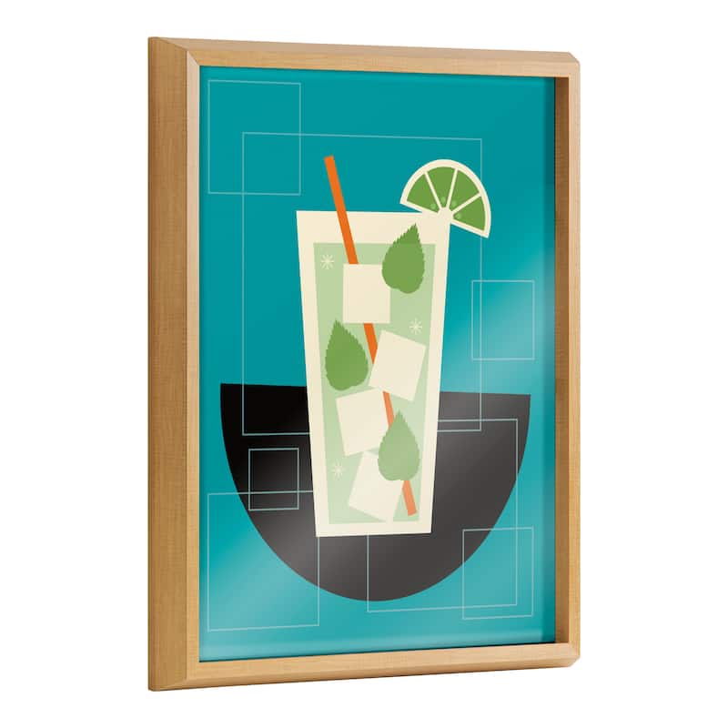 Kate and Laurel Blake Old Fashioned Glass By Amber Leaders Designs - 16x20 - Plastic - Natural
