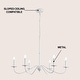 preview thumbnail 44 of 45, 34.75" 6-Light Iron LED Chandelier, by JONATHAN Y