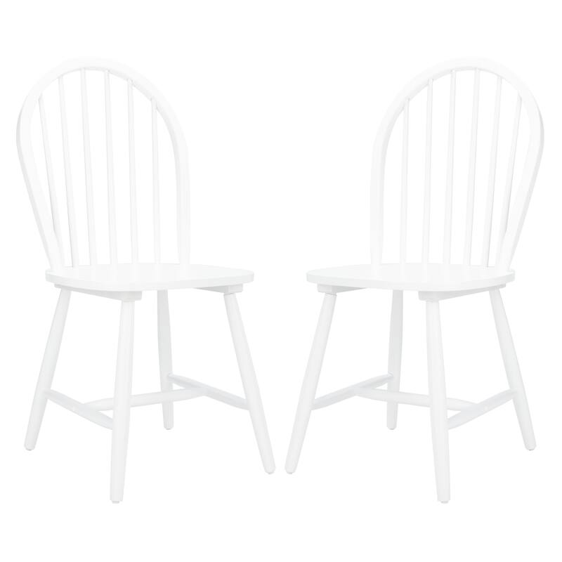 SAFAVIEH Delcie Spindle Oval Back Dining Chair (Set of 2) - 17.9" x 19.7" x 37" - 18Wx20Dx37H