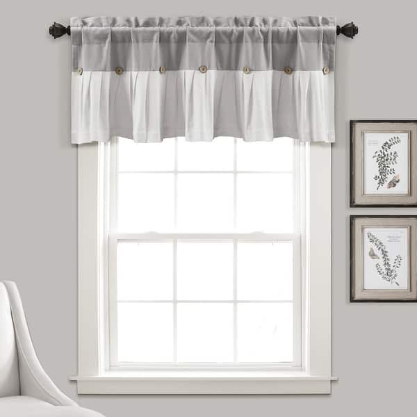 Lush Decor Lucia Valance Lit Blanc - Cantonnière Élégante 100% Polyester 42x18 Pouces