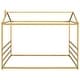 preview thumbnail 22 of 22, Metal House Shape Platform Bed, Black, Queen - Stylish, Sturdy & Safe Design