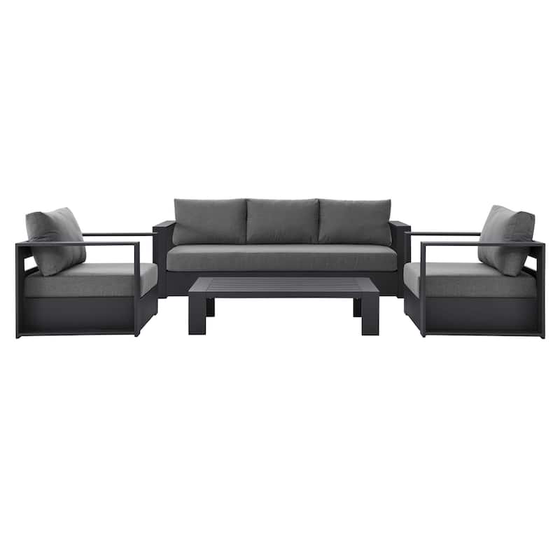 Tahoe Outdoor Aluminum 4-piece Conversation Set with Coffee Table