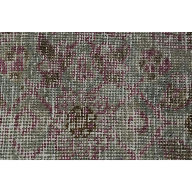 Hand Knotted Oriental 100% Wool Carpet Traditional All-Over Green Mahal Area Rug - 12' 3'' X 8' 9''
