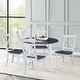 preview thumbnail 2 of 23, 42" Solid Wood Round Dual Drop Leaf Table with 4 Dining Chairs