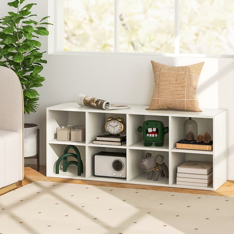 Costway 8 Cubbies Shoe Bench with 500 LBS Weight Capacity Cubby Shoe - See Details