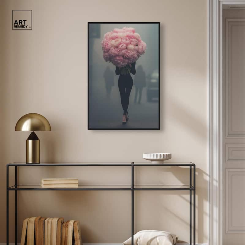 Peony Bouquet Canvas by Art Remedy