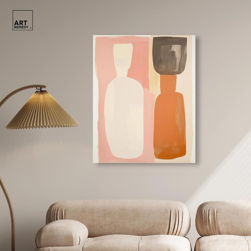 Pink Meets Clay II Canvas by Art Remedy, Gallery Wrapped