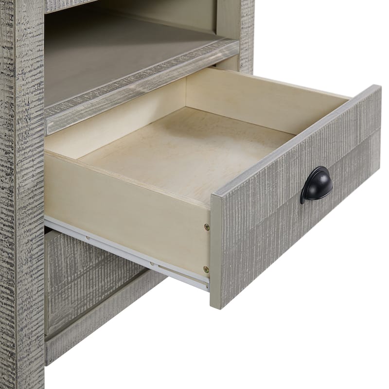 Windsor 2-Drawer Wood Nightstand