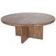 preview thumbnail 38 of 39, Landon Round Reclaimed Pine Natural Finish Dining Table with Cross Base