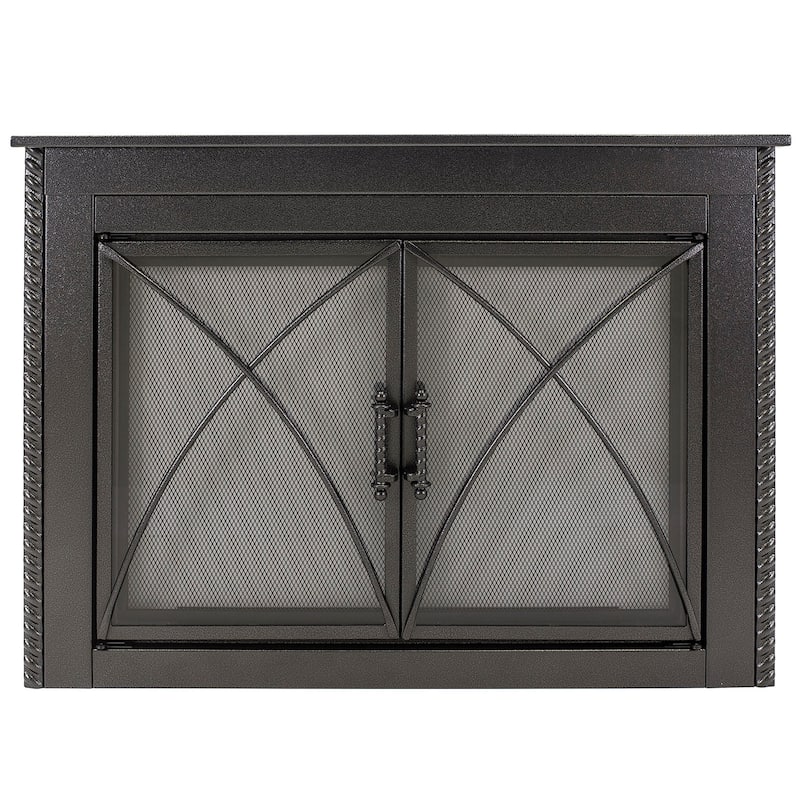 Pleasant Hearth Albus Fireplace Glass Door - Large