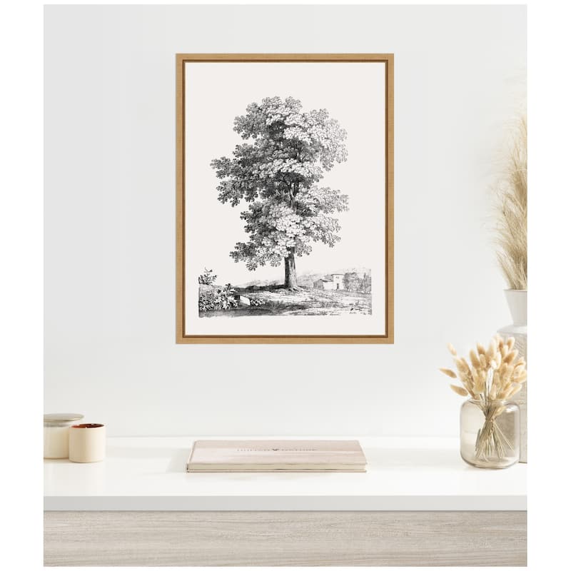 Kate and Laurel Sylvie Jean Victor Bertin Study of a Tree 1816 Framed Canvas by The Art Institute of Chicago