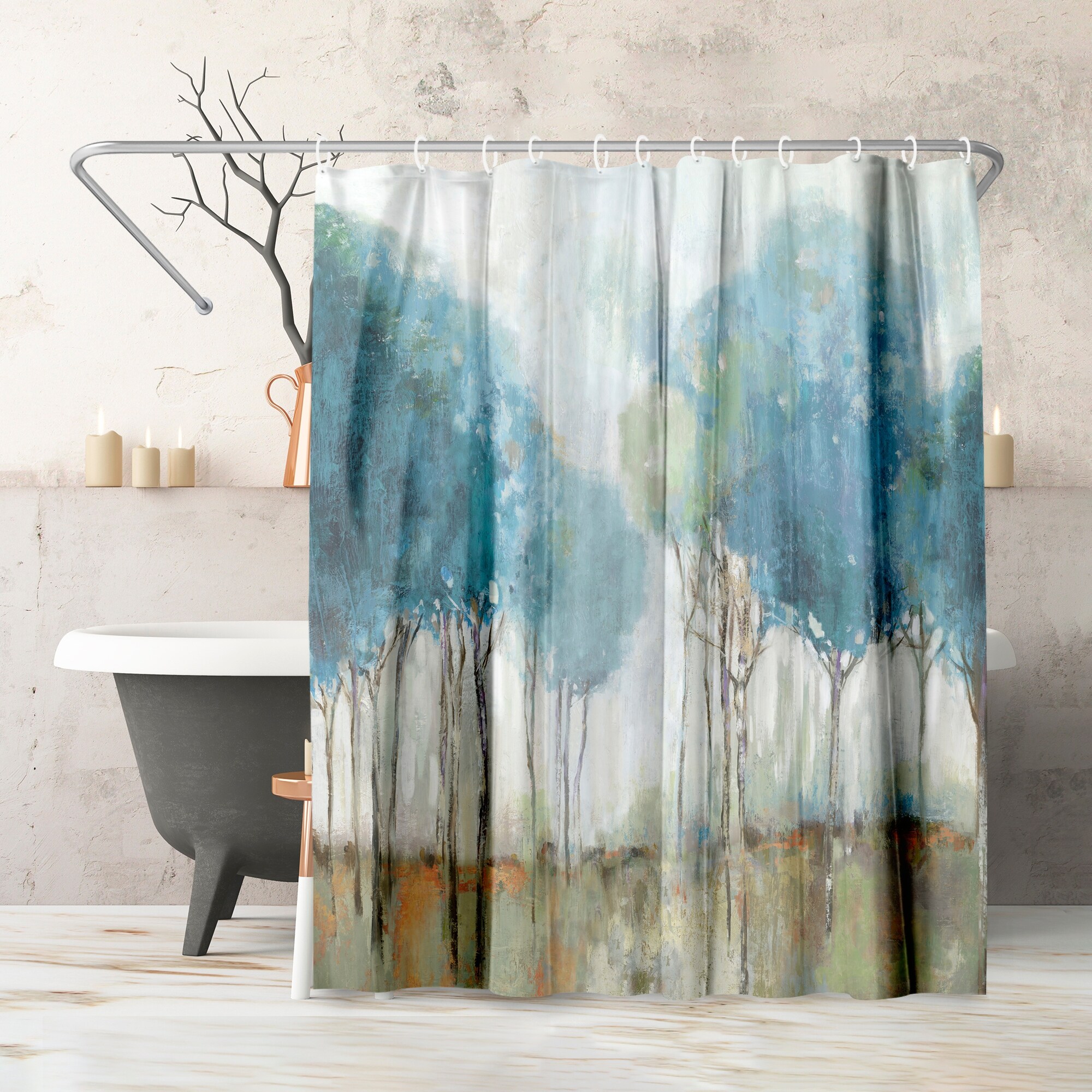 Extra Long Shower Curtains,72x84 Wild Plant Floral Shower Curtain with  Hooks for Bathroom,Modern Bathroom Curtain,Water Repellent Polyester Fabric Bath  Curtain for Bathroom Decor 