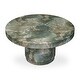 preview thumbnail 3 of 15, Poly & Bark Treso Round Concrete Coffee Table with Marble Finish