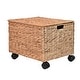preview thumbnail 3 of 8, Rolling Filing Basket with Lid and 360 Degree Lockable Wheels
