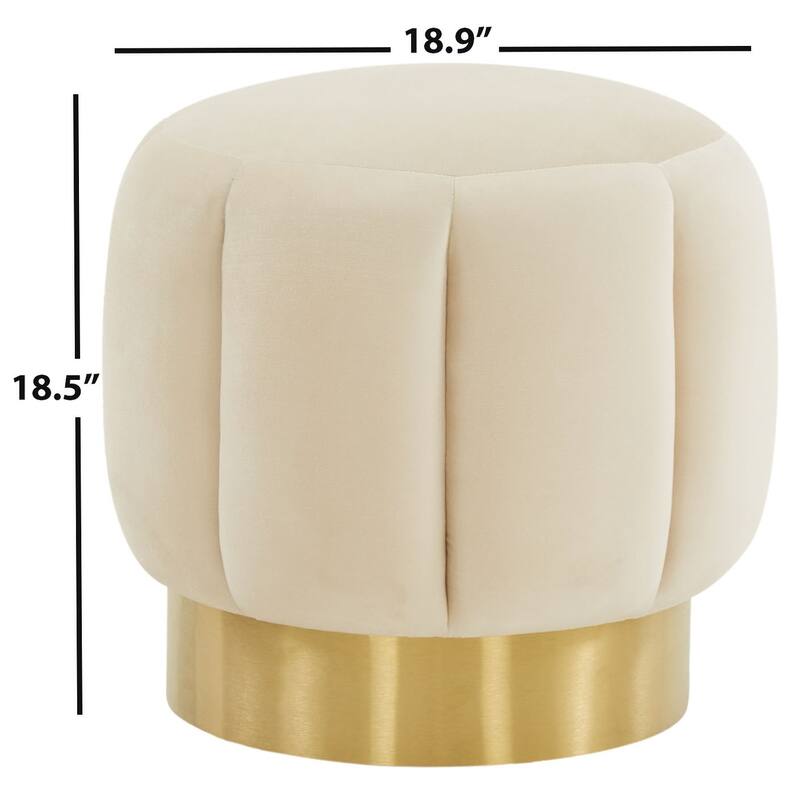 SAFAVIEH Couture Altje Channel Tufted Ottoman