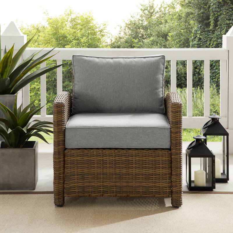 Crosley Bradenton Outdoor Wicker Armchair - 30.5 "W x 35 "D x 32.5 "H