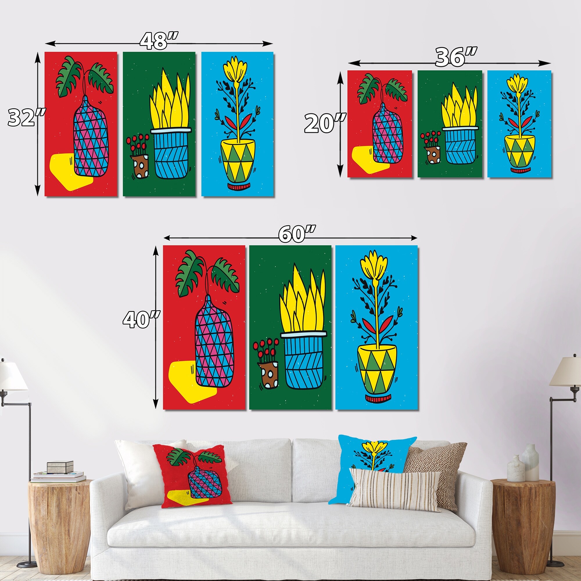 Minimalistic Floral Pop Art I - Vibrant Traditional Wall Art by Designart-image